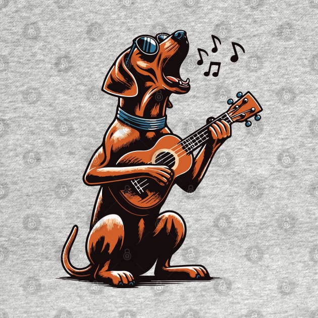 Dog Playing Guitar Singing Rhodesian Ridgeback Funny by BraaiNinja